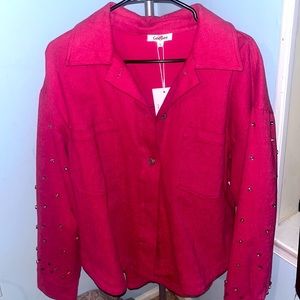 GEEGEE BNWT DENIM JACKET WITH SLIGHT BLING SLEEVES